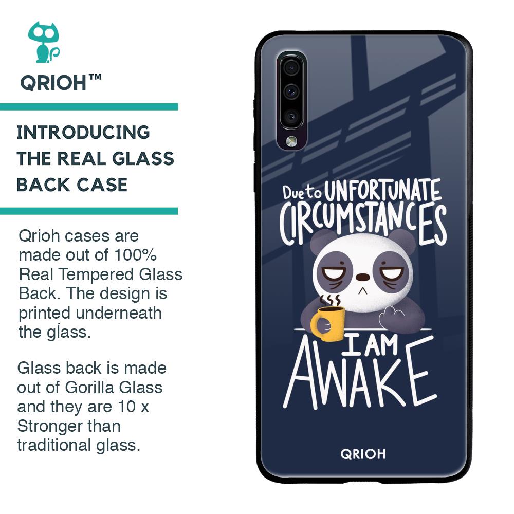 Struggling Panda Glass Case for Samsung Galaxy A70