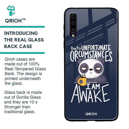 Struggling Panda Glass Case for Samsung Galaxy A70