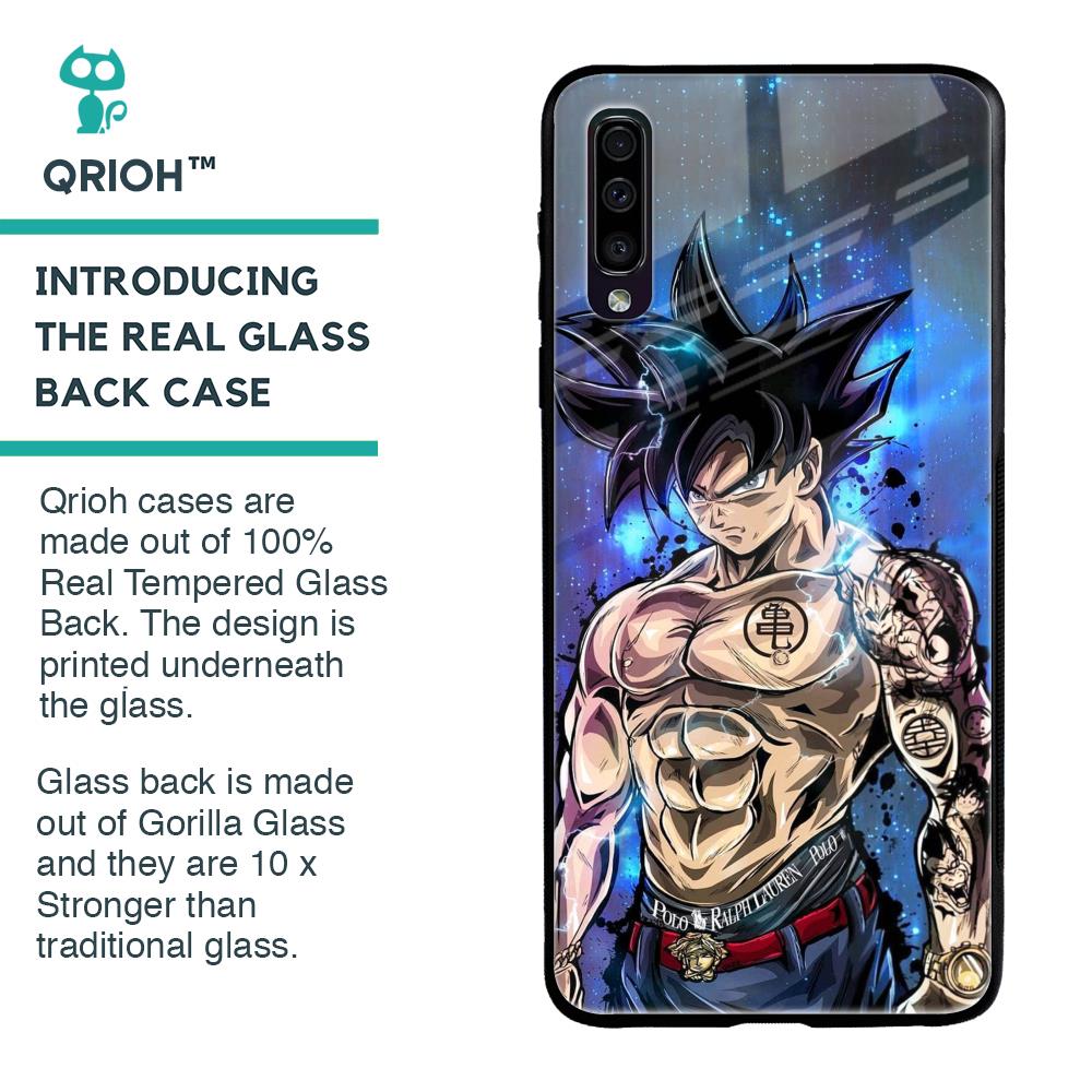 Branded Anime Glass Case for Samsung Galaxy A70