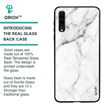 Modern White Marble Glass case for Samsung Galaxy A70