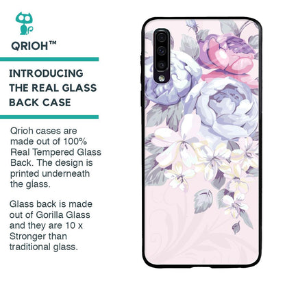 Elegant Floral Glass case for Samsung Galaxy A70