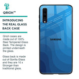 Blue Wave Abstract Glass Case for Samsung Galaxy A70