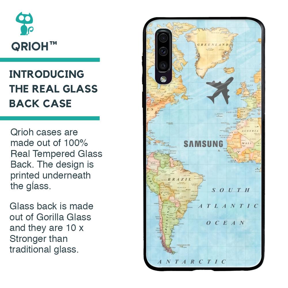 Fly Around The World Glass Case for Samsung Galaxy A70