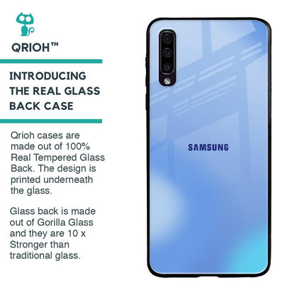 Vibrant Blue Texture Glass Case for Samsung Galaxy A70