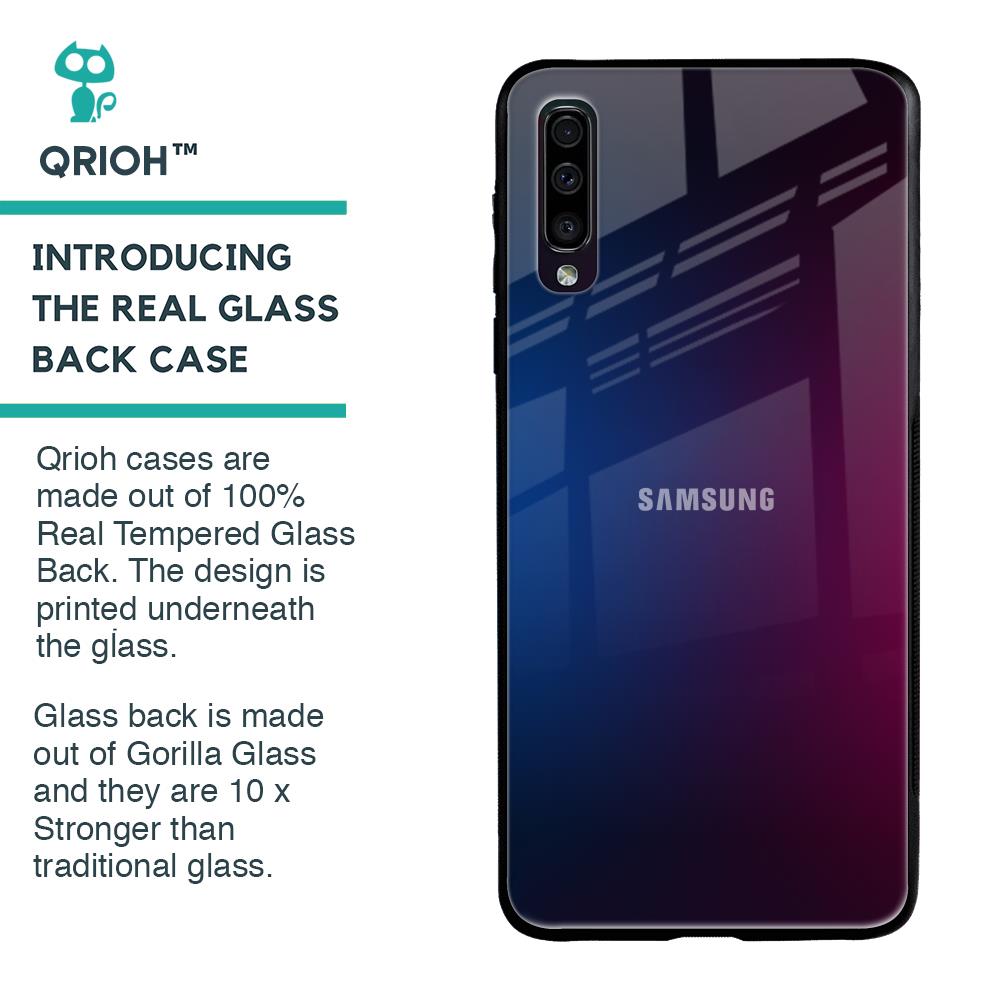 Mix Gradient Shade Glass Case For Samsung Galaxy A70