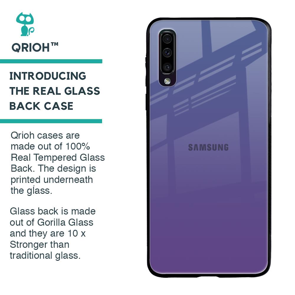 Indigo Pastel Glass Case For Samsung Galaxy A70