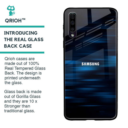 Blue Rough Abstract Glass Case for Samsung Galaxy A70