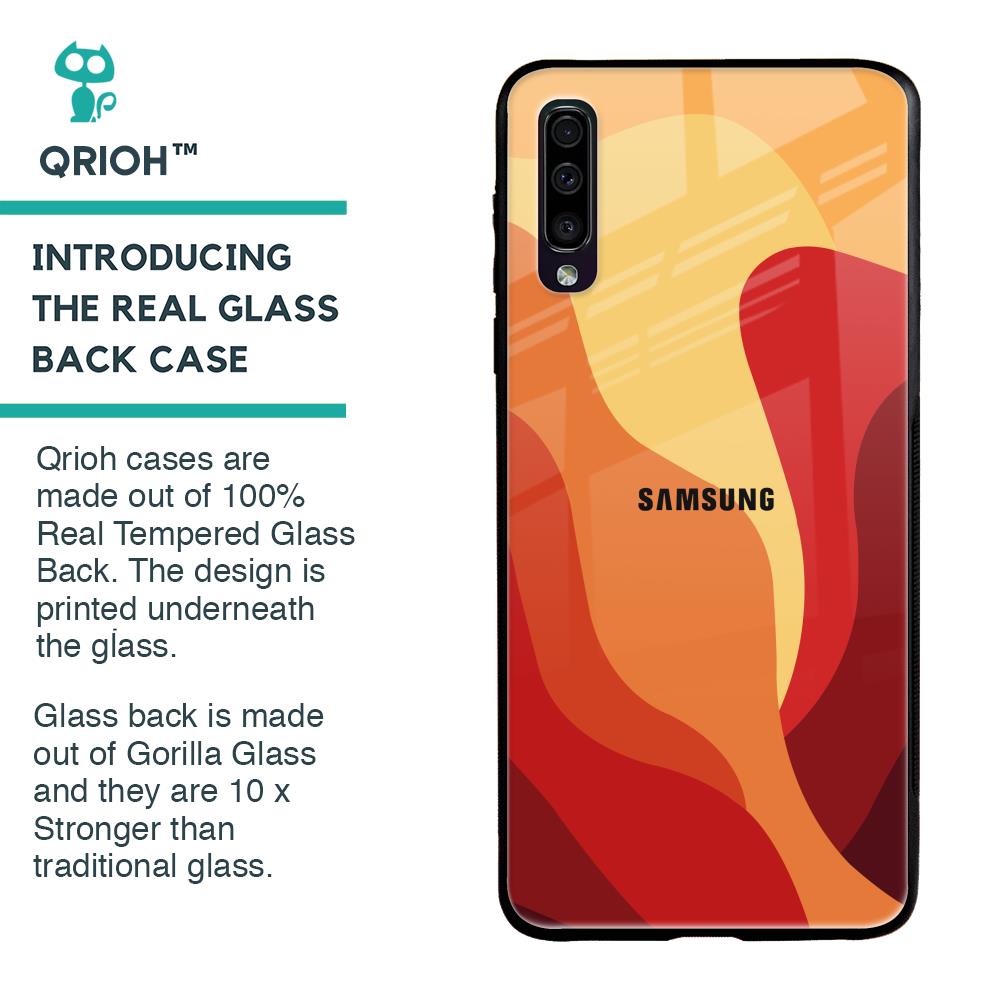 Magma Color Pattern Glass Case for Samsung Galaxy A70