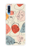 Abstract Faces Samsung Galaxy A70 Back Cover