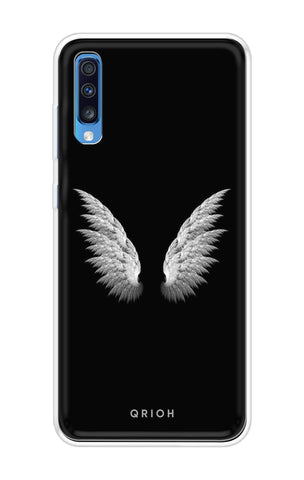 White Angel Wings Samsung Galaxy A70 Back Cover