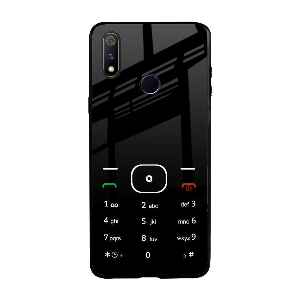 Classic Keypad Pattern Realme 3 Pro Glass Back Cover Online
