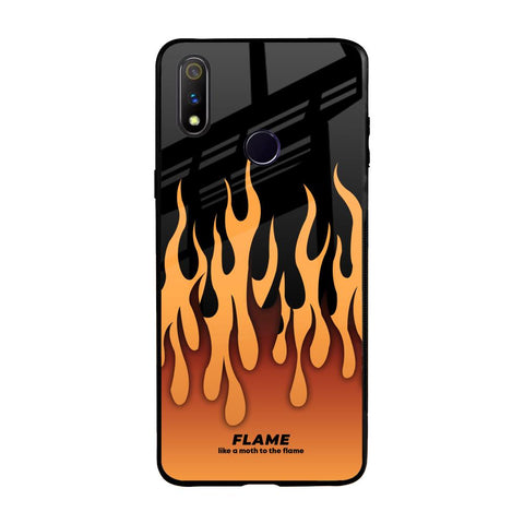 Fire Flame Realme 3 Pro Glass Back Cover Online