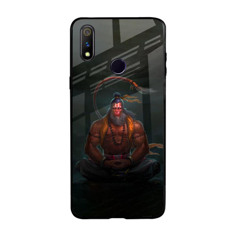 Lord Hanuman Animated Realme 3 Pro Glass Back Cover Online