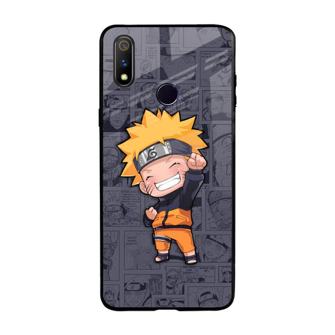 Orange Chubby Realme 3 Pro Glass Back Cover Online