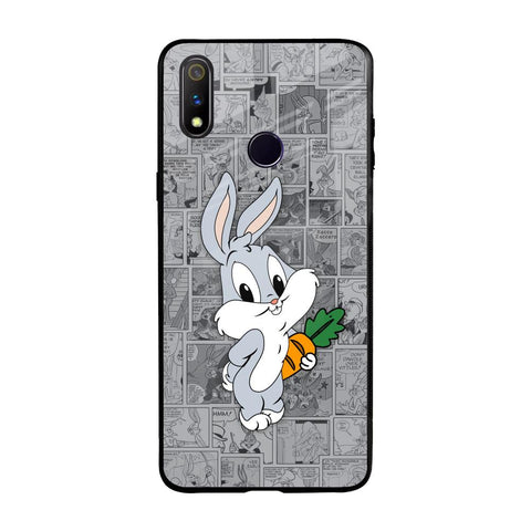 Cute Baby Bunny Realme 3 Pro Glass Back Cover Online