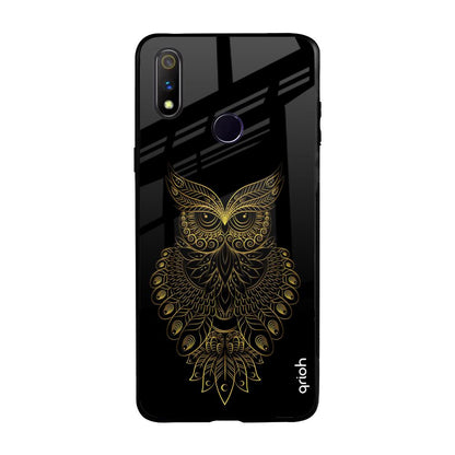 Golden Owl Realme 3 Pro Glass Back Cover Online