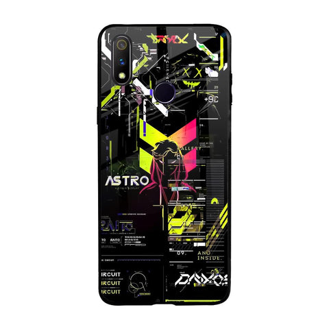 Astro Glitch Realme 3 Pro Glass Back Cover Online