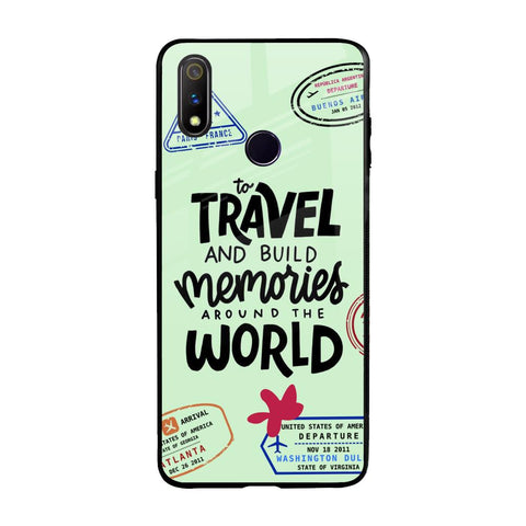 Travel Stamps Realme 3 Pro Glass Back Cover Online
