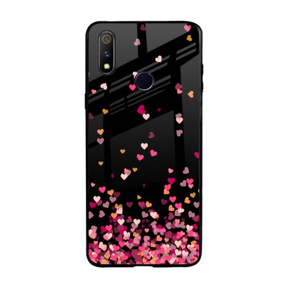 Heart Rain Fall Realme 3 Pro Glass Back Cover Online