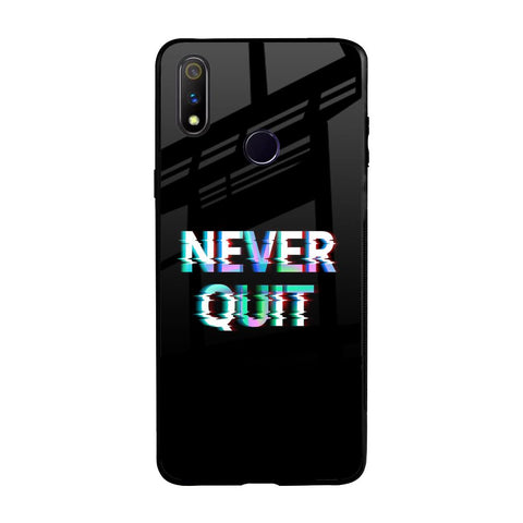 Never Quit Realme 3 Pro Glass Back Cover Online