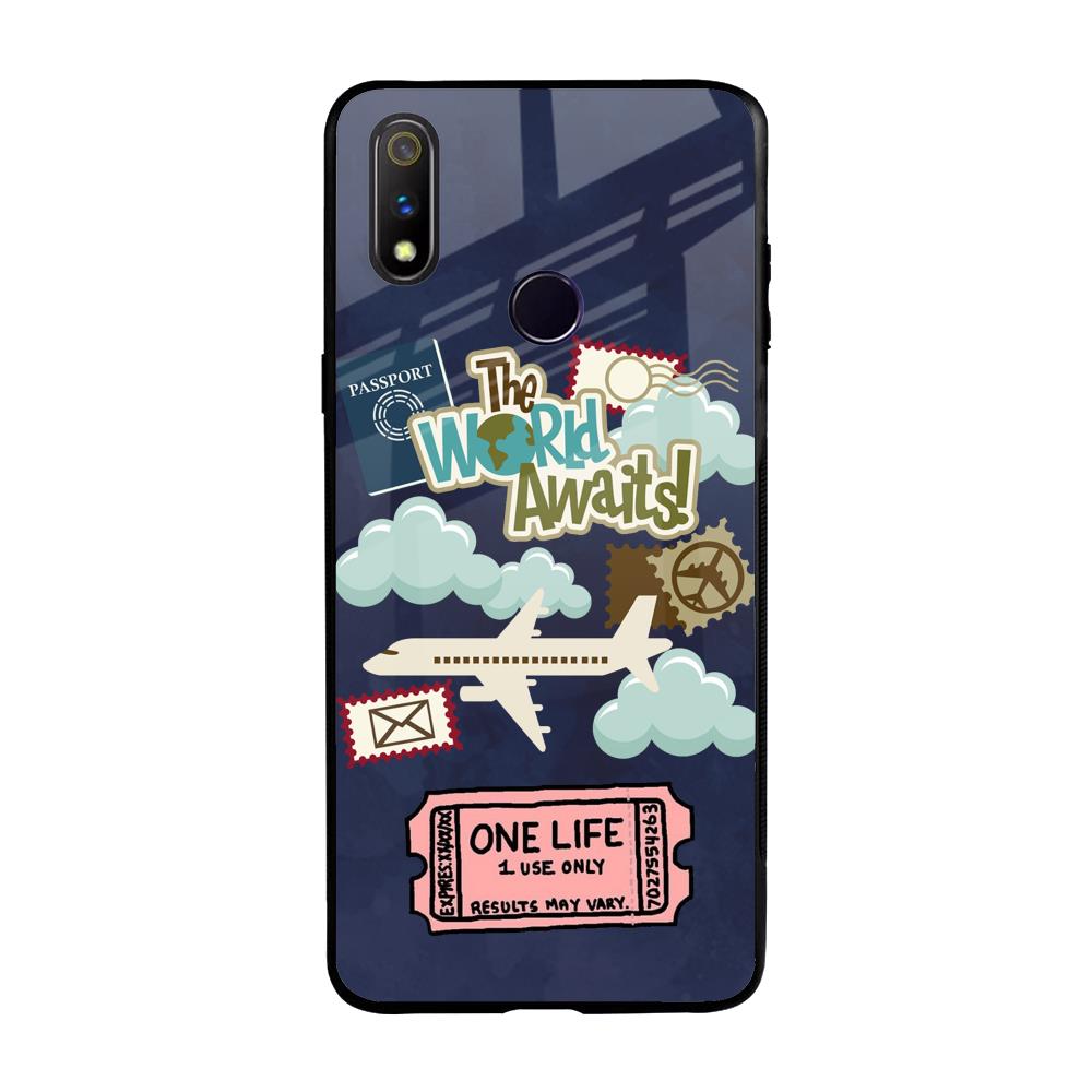Tour The World Realme 3 Pro Glass Back Cover Online