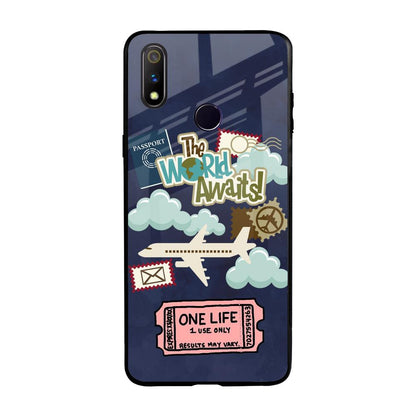 Tour The World Realme 3 Pro Glass Back Cover Online