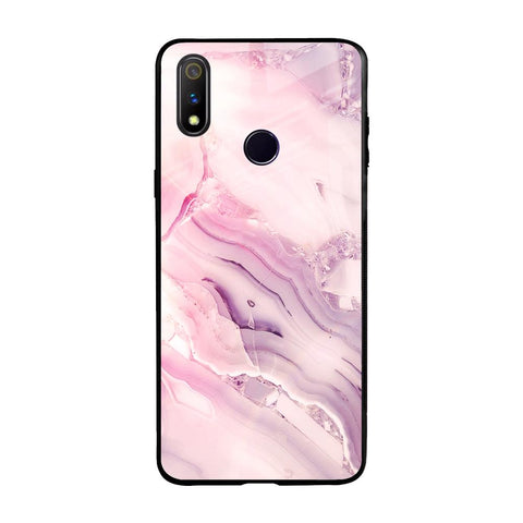 Diamond Pink Gradient Realme 3 Pro Glass Back Cover Online