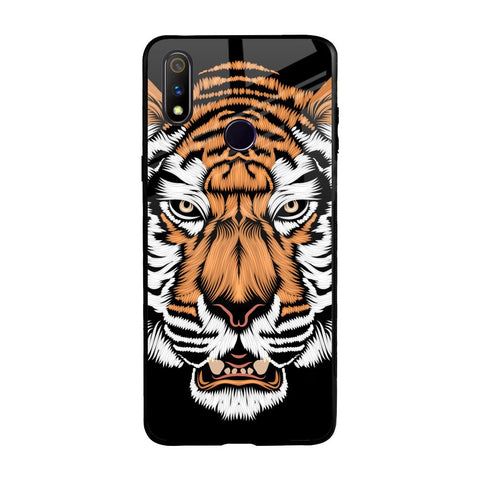Angry Tiger Realme 3 Pro Glass Back Cover Online