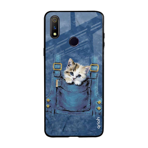 Kitty In Pocket Realme 3 Pro Glass Back Cover Online