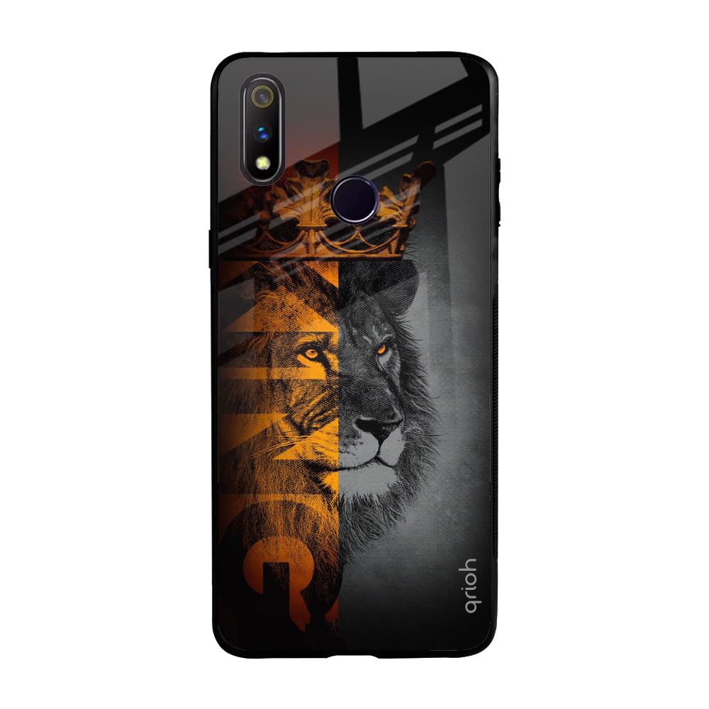 King Of Forest Realme 3 Pro Glass Back Cover Online