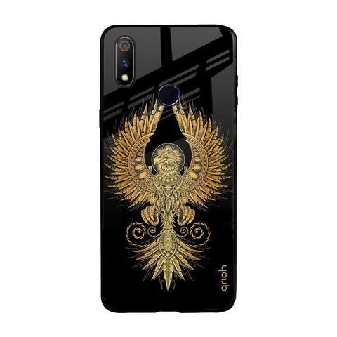 Mythical Phoenix Art Realme 3 Pro Glass Back Cover Online