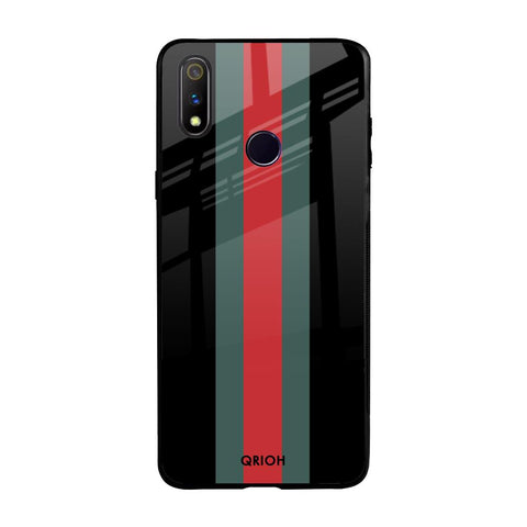 Vertical Stripes Realme 3 Pro Glass Back Cover Online