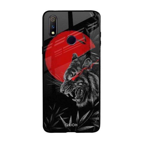 Red Moon Tiger Realme 3 Pro Glass Back Cover Online