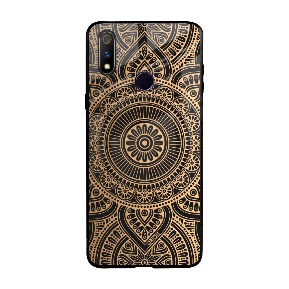 Luxury Mandala Realme 3 Pro Glass Back Cover Online