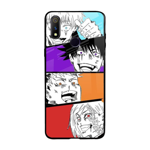 Anime Sketch Realme 3 Pro Glass Back Cover Online