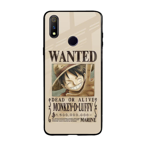 Luffy Wanted Realme 3 Pro Glass Back Cover Online