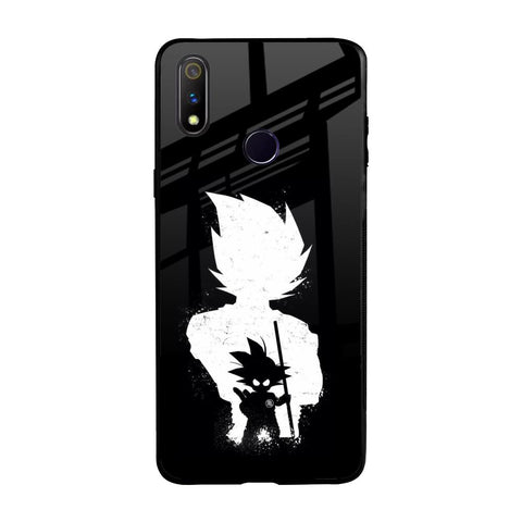 Monochrome Goku Realme 3 Pro Glass Back Cover Online