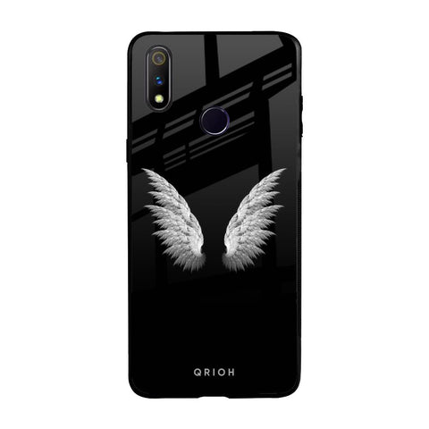White Angel Wings Realme 3 Pro Glass Back Cover Online