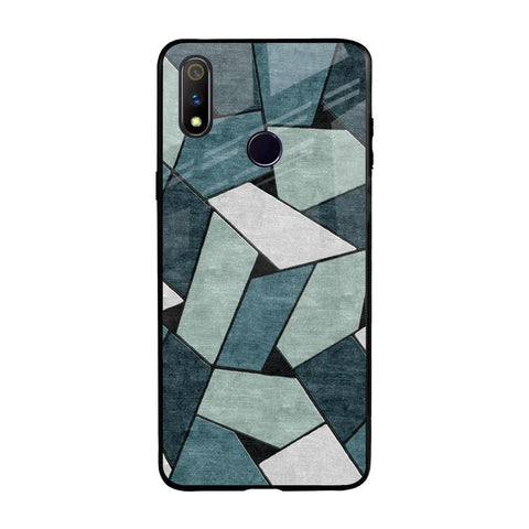 Abstact Tiles Realme 3 Pro Glass Back Cover Online