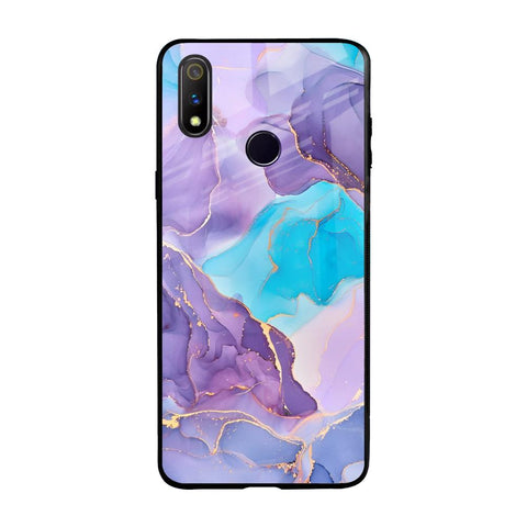 Alcohol ink Marble Realme 3 Pro Glass Back Cover Online