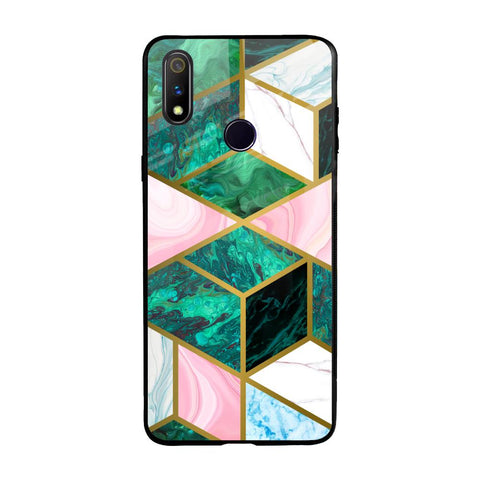 Seamless Green Marble Realme 3 Pro Glass Back Cover Online