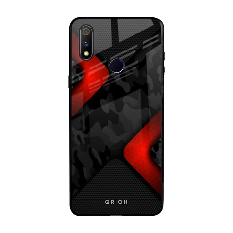 Modern Camo Abstract Realme 3 Pro Glass Back Cover Online