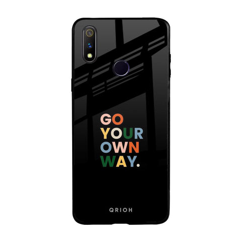 Go Your Own Way Realme 3 Pro Glass Back Cover Online