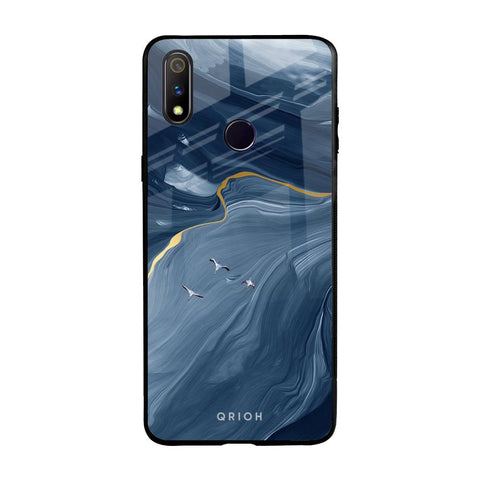 Deep Ocean Marble Realme 3 Pro Glass Back Cover Online