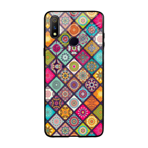 Multicolor Mandala Realme 3 Pro Glass Back Cover Online