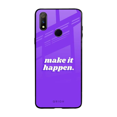 Make it Happen Realme 3 Pro Glass Back Cover Online