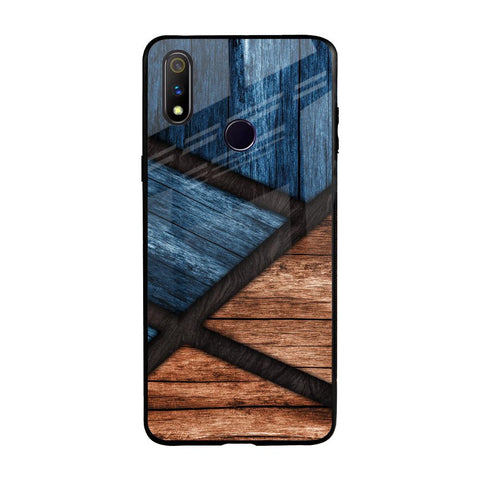 Wooden Tiles Realme 3 Pro Glass Back Cover Online