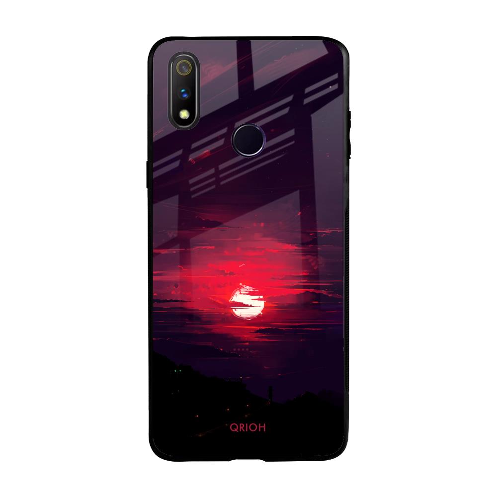Morning Red Sky Realme 3 Pro Glass Cases & Covers Online