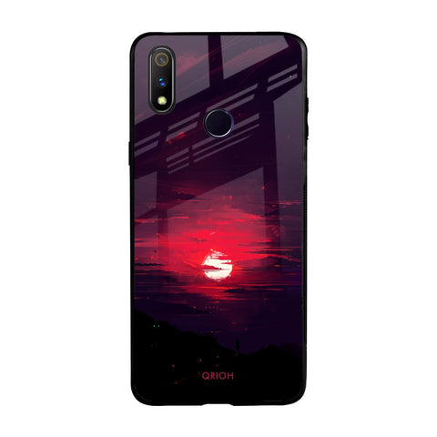 Morning Red Sky Realme 3 Pro Glass Cases & Covers Online