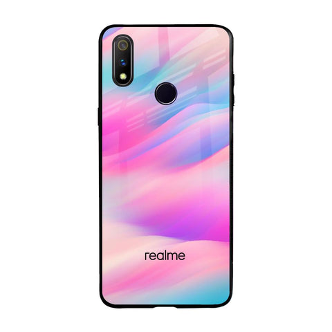 Colorful Waves Realme 3 Pro Glass Cases & Covers Online